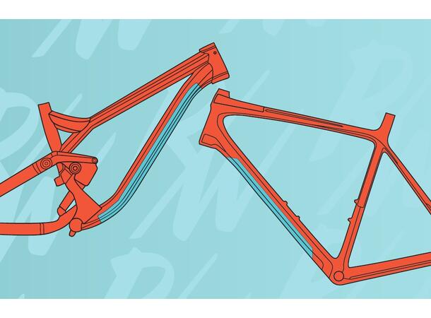 RideWrap essential protection -downtube gloss gjennomsiktig