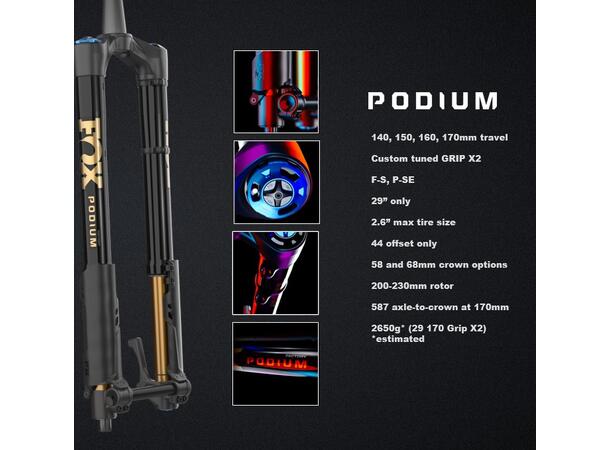 Fox PODIUM AM 29" black 150mm 