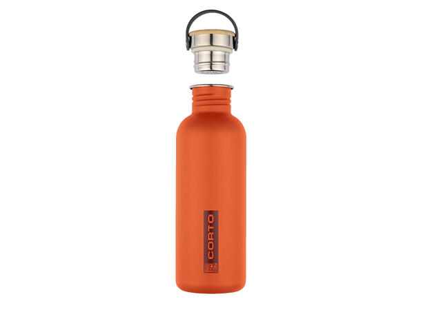 Corto Steel Bottle Bamboo Cap 1,0l terracotta 
