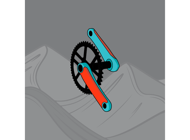 RideWrap covered protection for krank gloss gjennomsiktig mtb 