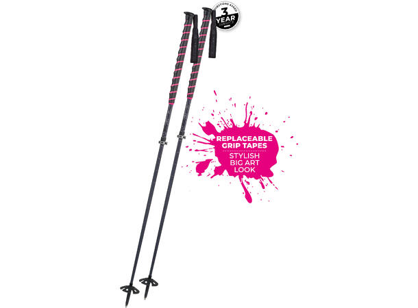 Komperdell Big Art Titanal Vario stripe black/neonpink 