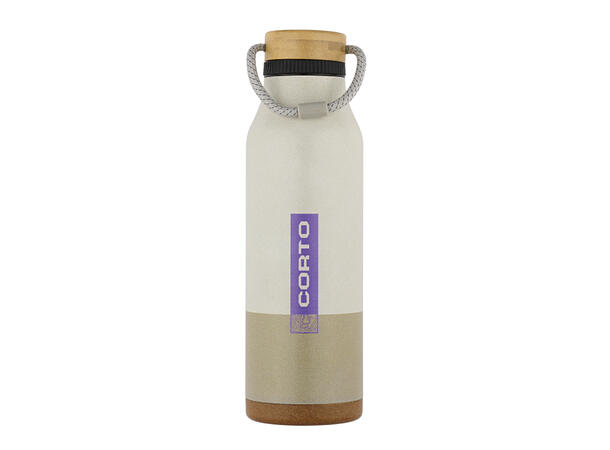 Corto Insulated Bamboo Bottle 0,7l chalk white 