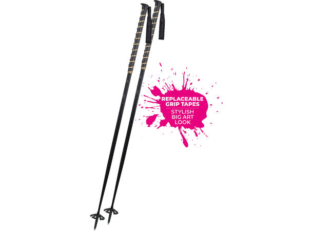 Komperdell Big Art Fat Carbon black/gold stripes 110cm 