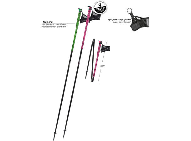 Komperdell Carbon FXP Ultra green/pink 110cm 