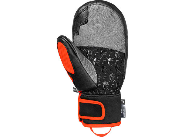 Reusch Worldcup Warrior GS Junior Mitten black/silver/fluo red 5 