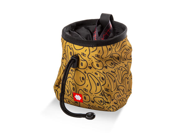 Ocun Lucky Chalk Bag holds yellow dried tobacco 