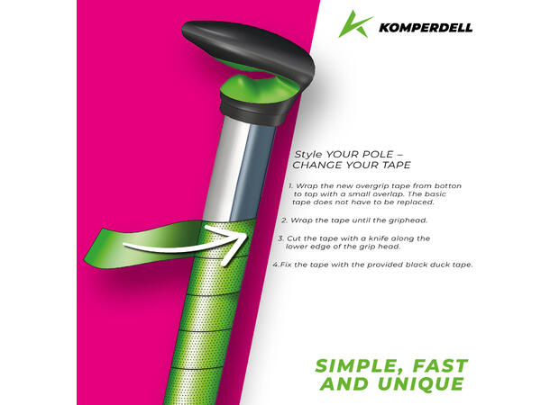 Komperdell Big Art TI stripe black/neonpink 110cm 