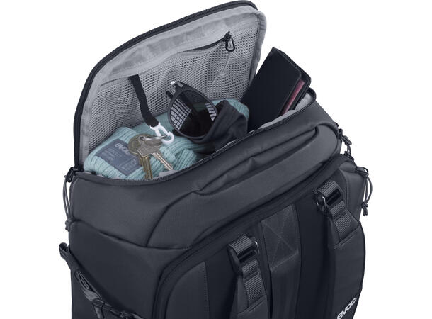 EVOC Athlete Backpack 30 carbon grey - black 