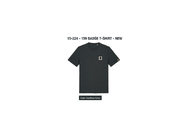 Moon 159 Badge T-shirt heather grey S 