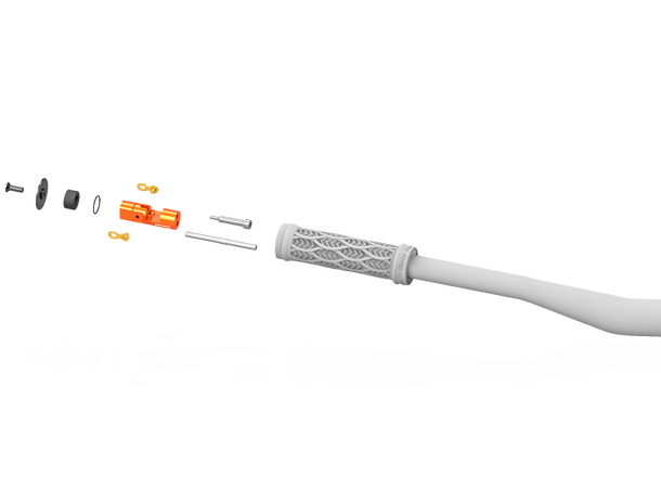 Granite Design Stash Chain Tool orange kjedekutter som lagres i styret 